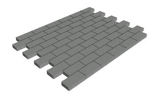  Тротуарная плитка Steinrus Прямоугольник Лайн 200х100х40 мм Серый: внешний вид