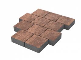 Тротуарная плитка Stellard Квадрат 200х200х60 мм Мокко: внешний вид